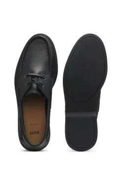 Bootsschuhe aus gewalktem Leder