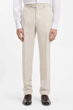 BOSS BY BECKHAM Fein gemusterte Slim-Fit Hose