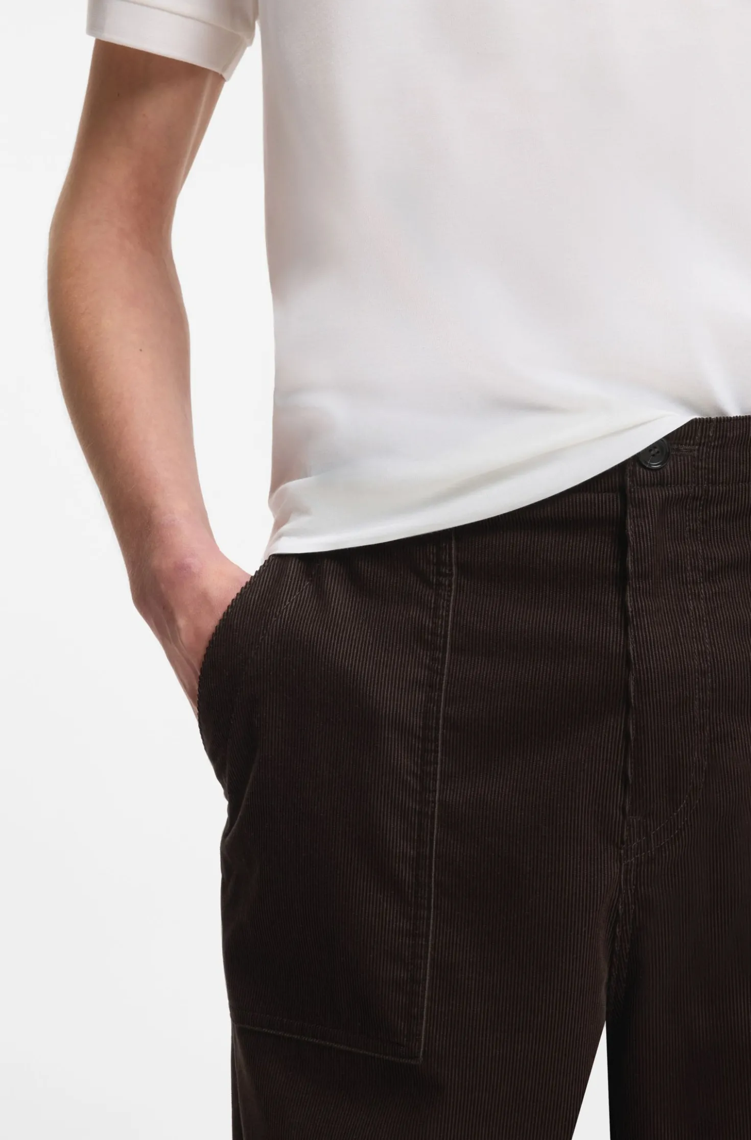 BOSS BY BECKHAM Hose aus Stretch-Baumwoll-Cord