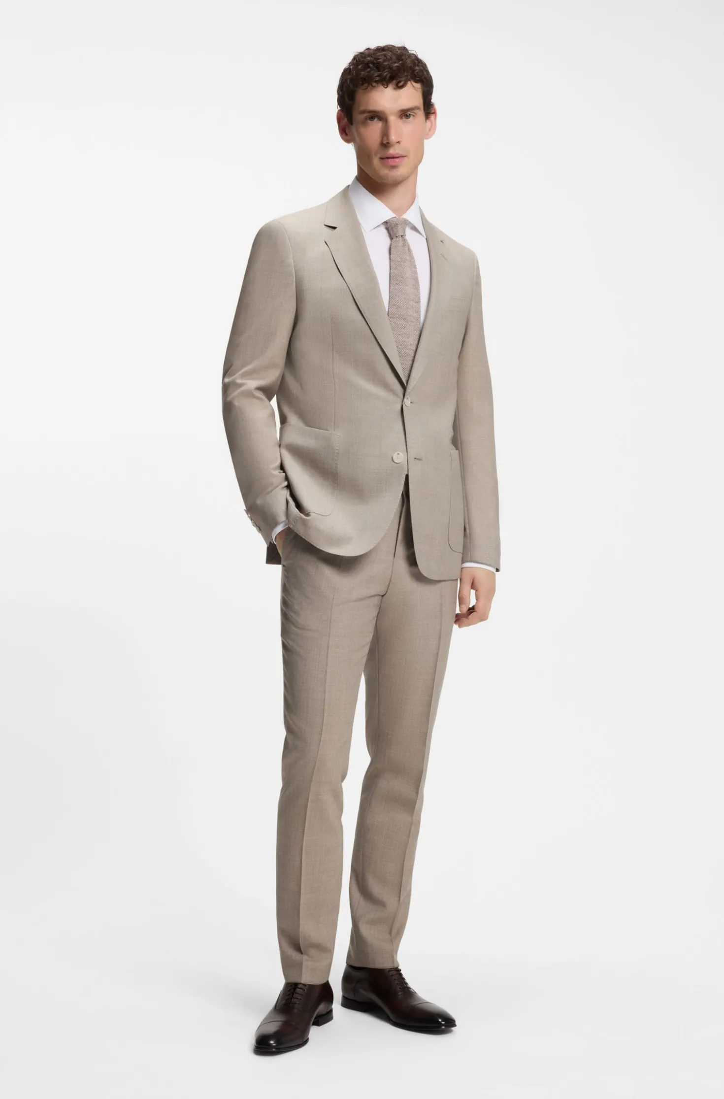 BOSS BY BECKHAM Krawatte mit Leinen und Tussahseide