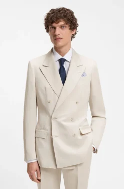 BOSS BY BECKHAM Slim-Fit Sakko mit Mikromuster
