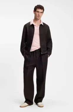 BOSS BY BECKHAM Strick-Polo aus Schurwolle