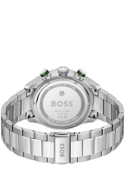 BOSS Chronomatix Uhr aus Edelstahl mit strukturiertem Monogramm-Zifferblatt