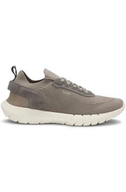 BOSS-MOTION Sneakers aus Strick mit Leder-Details