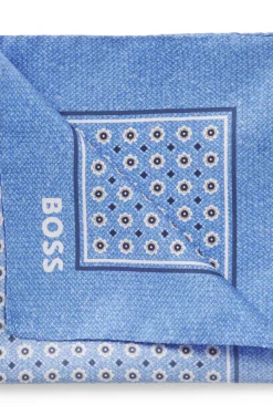 BOSS ONE Einstecktuch aus Seide mit Digitaldruck und Logo