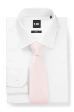BOSS ONE Krawatte aus Leinen-Seiden-Mix mit Jacquard-Struktur