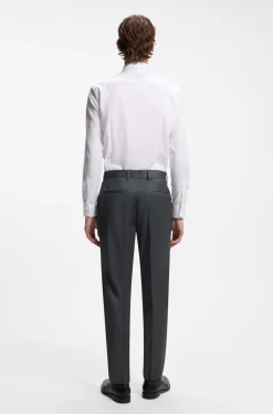 BOSS ONE Regular-Fit Hose aus Schurwoll-Serge