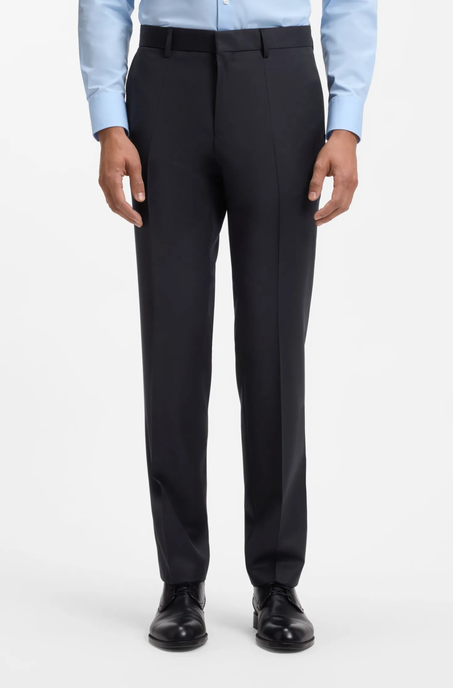 BOSS ONE Regular-Fit Hose aus Schurwoll-Serge