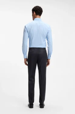 BOSS ONE Regular-Fit Hose aus Schurwoll-Serge