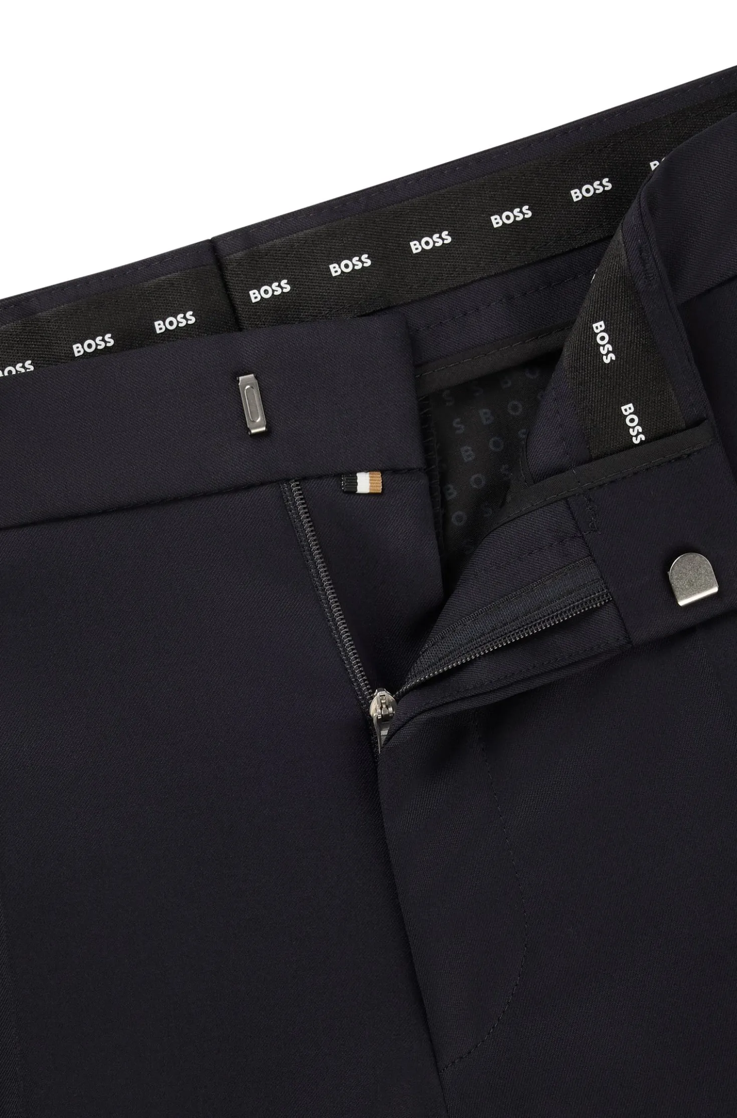 BOSS ONE Regular-Fit Hose aus Schurwoll-Serge