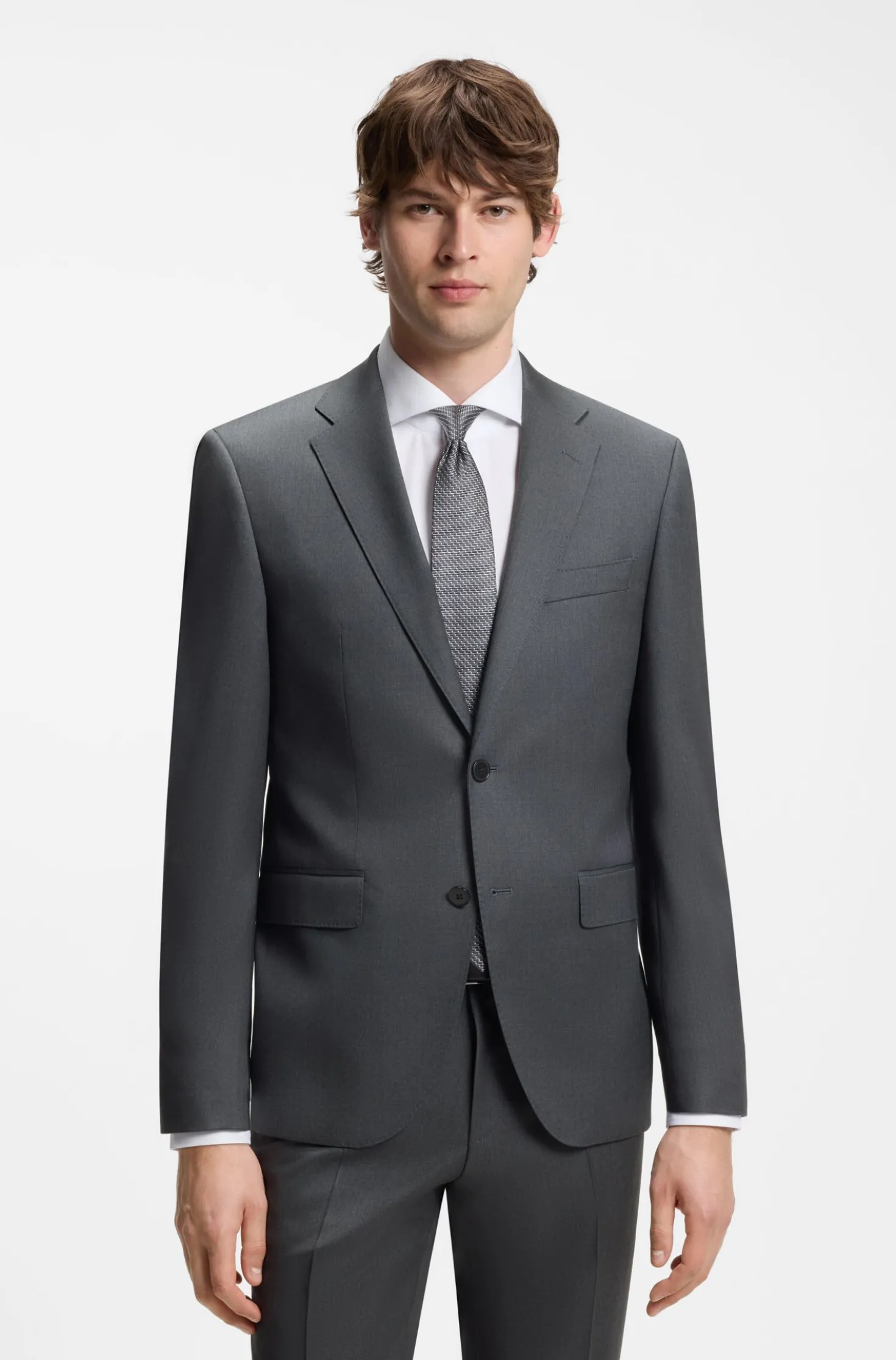 BOSS ONE Regular-Fit Sakko aus Schurwoll-Serge