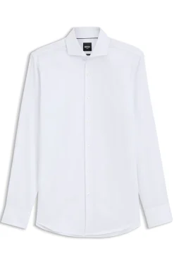BOSS ONE Slim-Fit Hemd aus knitterfreier Oxford-Baumwolle