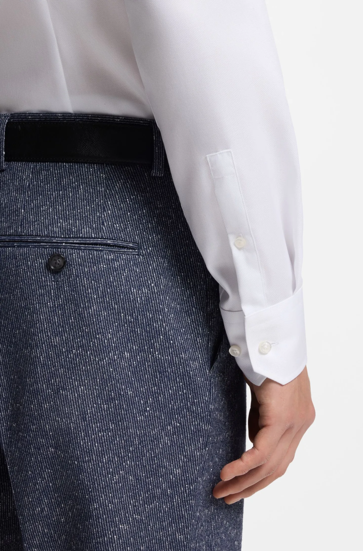 BOSS ONE Slim-Fit Hemd aus knitterfreier Oxford-Baumwolle