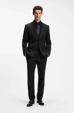 BOSS ONE Slim-Fit Hose aus Schurwoll-Serge