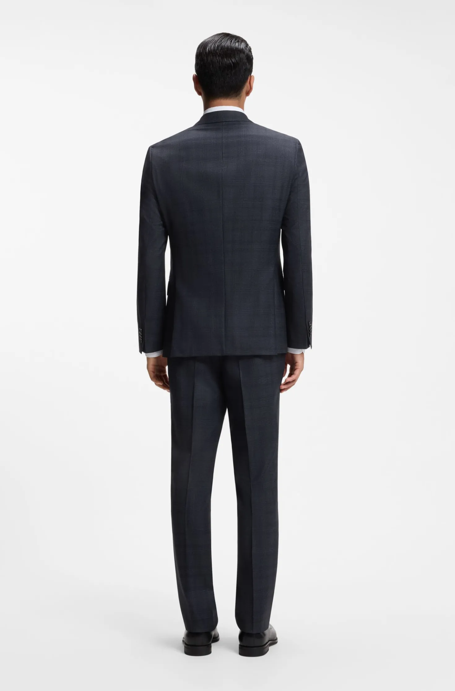 BOSS ONE Slim-Fit Zweiteiler aus karierter Schurwolle