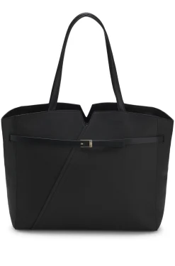 BOSS Revers Tote Bag aus Leder mit Gürtel-Detail
