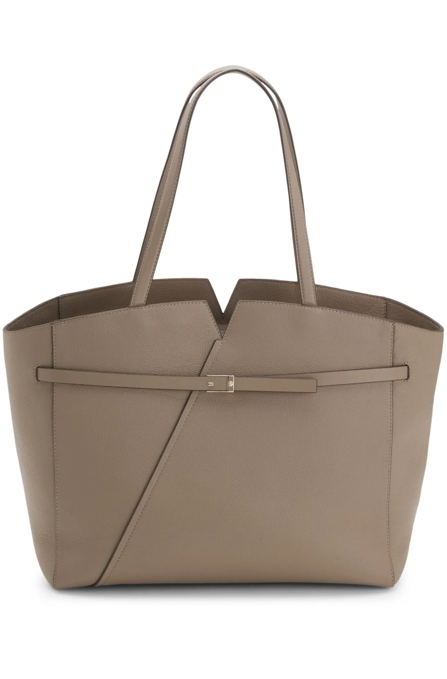 BOSS Revers Tote Bag aus Leder mit Gürtel-Detail