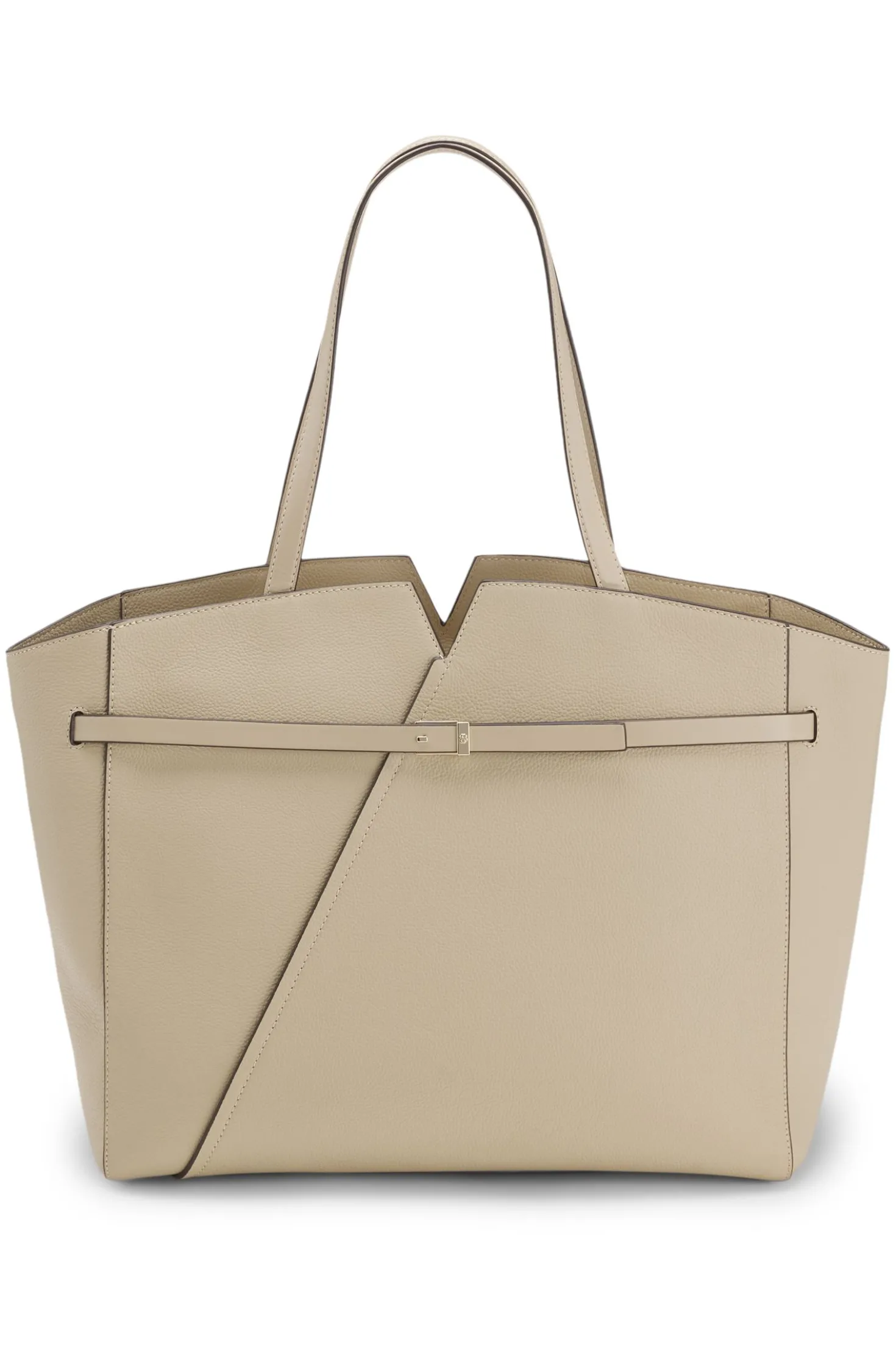 BOSS Revers Tote Bag aus Leder mit Gürtel-Detail