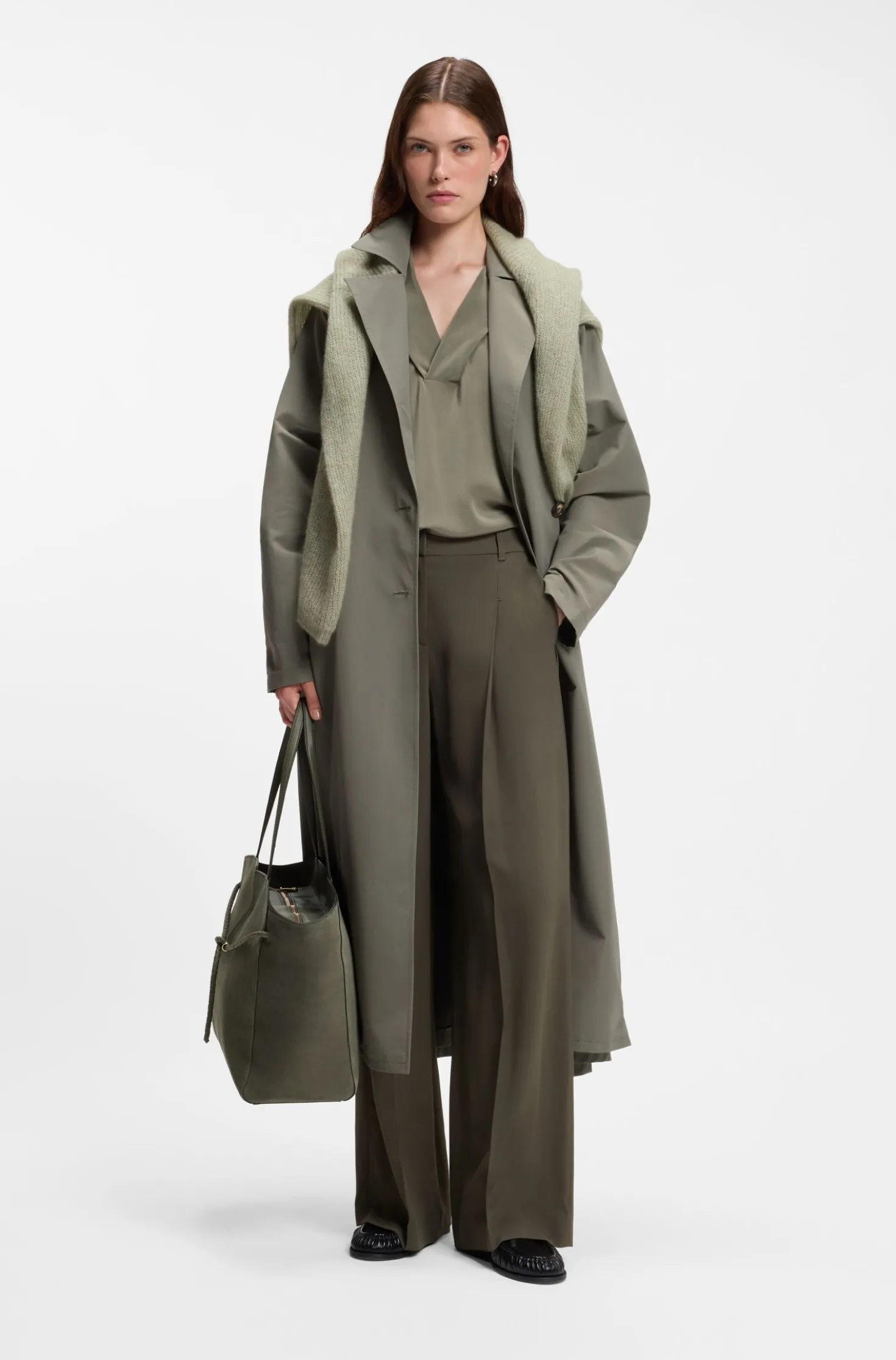 BOSS REVERS Tote Bag aus Veloursleder mit geflochtenem Gurt