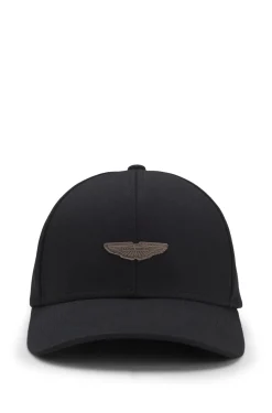 BOSS x ASTON MARTIN Cap mit Flügel-Aufnäher aus Veloursleder