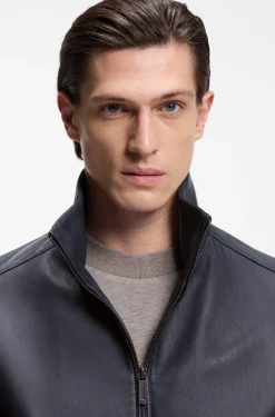 BOSS x ASTON MARTIN Lederjacke