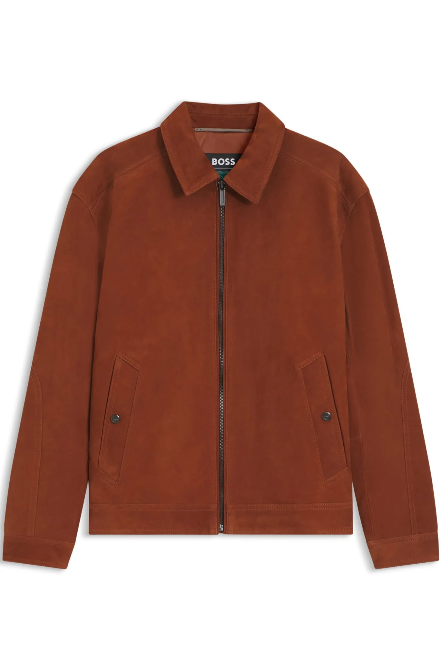 BOSS x ASTON MARTIN Velourslederjacke