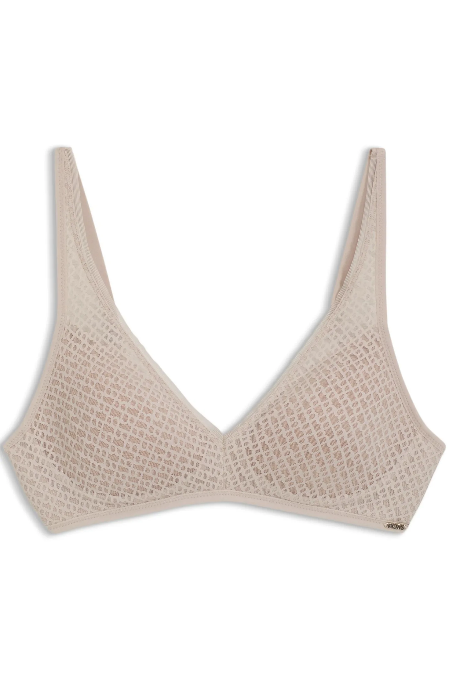 Bralette aus super softer Spitze mit goldener Plakette