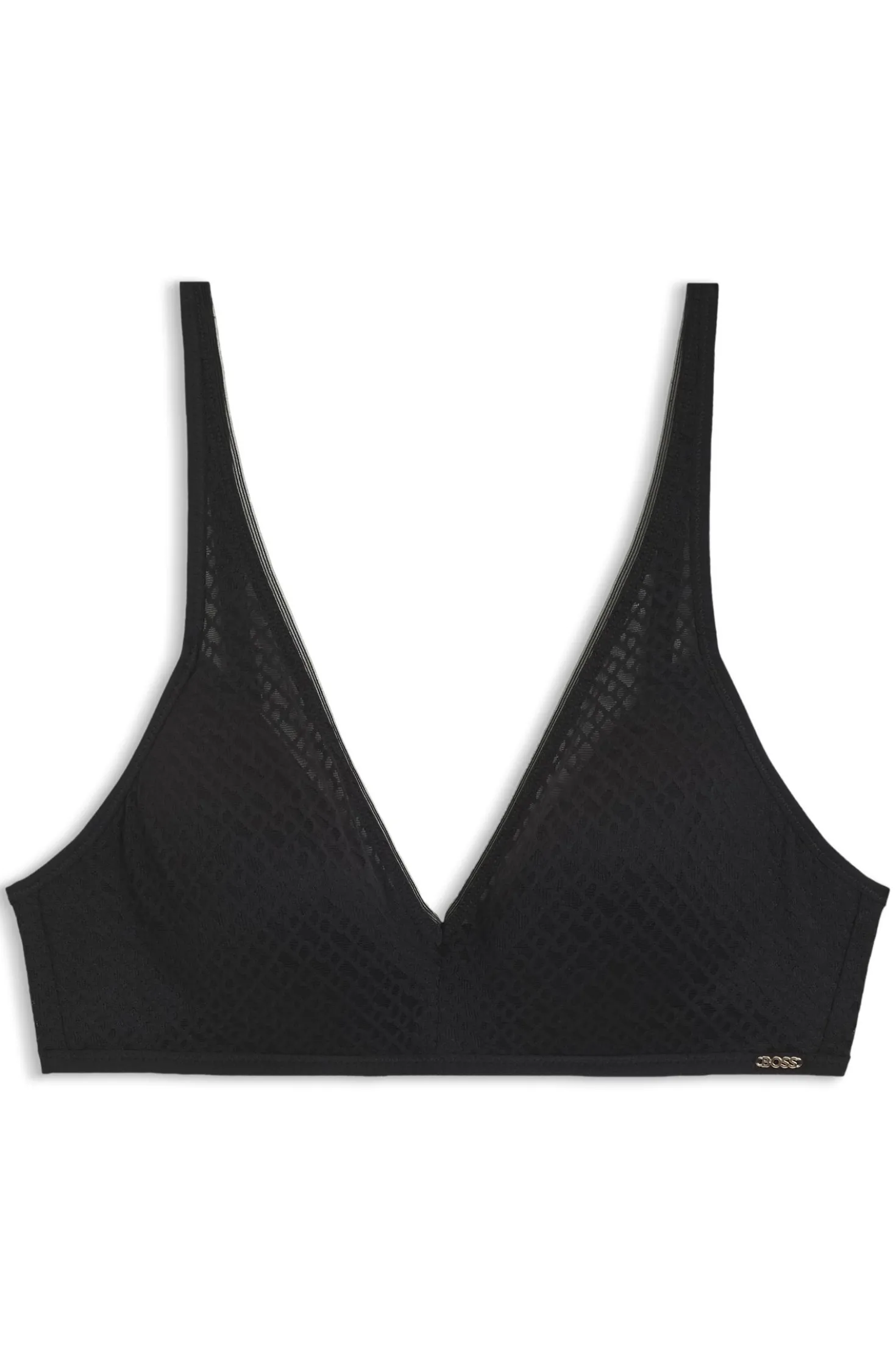Bralette aus super softer Spitze mit goldener Plakette