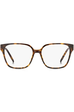 Brillenfassung aus Acetat mit Havanna-Muster und Double-B-Monogramm