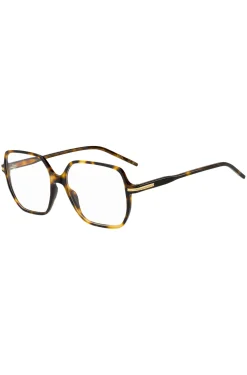 Brillenfassung aus Acetat mit Havanna-Muster und roségoldfarbenem Detail