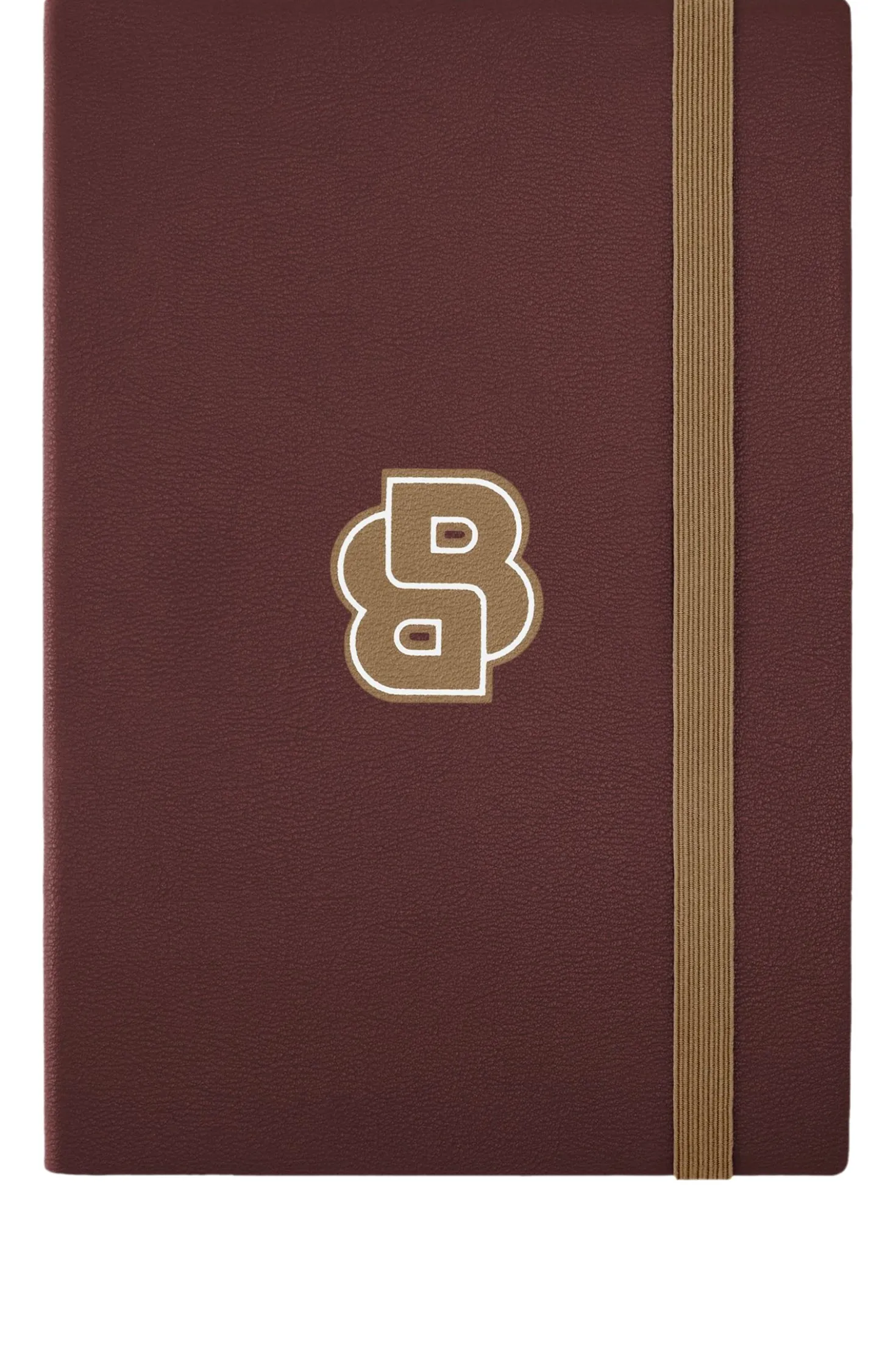 Burgunderfarbenes DIN-A5-Notizbuch mit Double-B-Monogramm