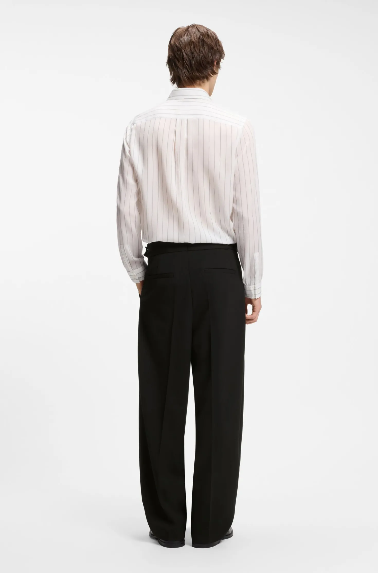 Business-Hose aus Schurwoll-Mix mit verstellbarem Bund