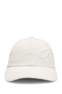 Cap aus Baumwoll-Cord mit Logo-Stickerei