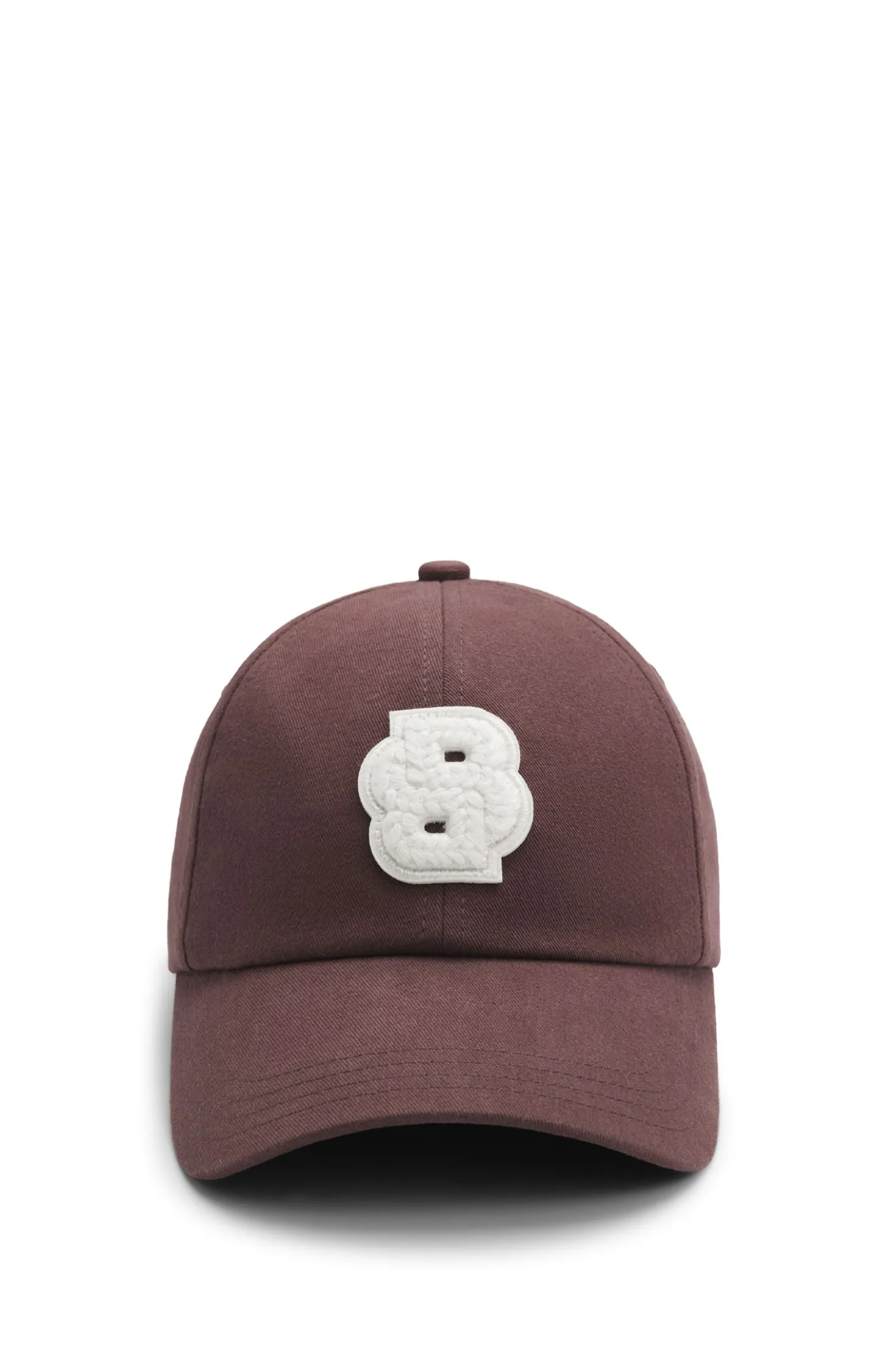 Cap aus Baumwoll-Twill mit geflochtenem Double-B-Monogramm