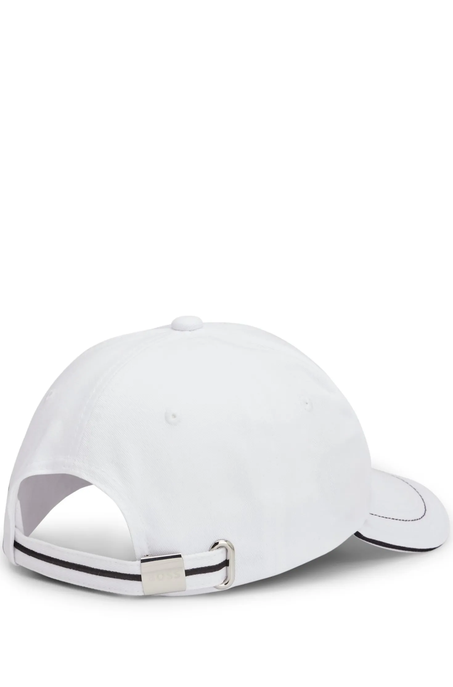 Cap aus Baumwoll-Twill mit Kontrast-Details und Logo-Stickerei