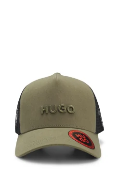 Cap aus Baumwoll-Twill mit Mesh-Einsätzen