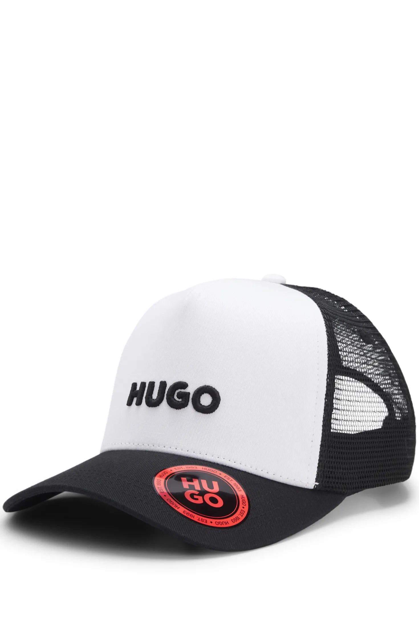 Cap aus Baumwoll-Twill mit Mesh-Einsätzen