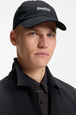 Cap aus Baumwoll-Twill mit Slogan-Stickerei