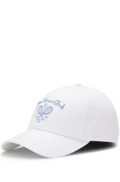 Cap aus Baumwoll-Twill mit Tennis-Artwork
