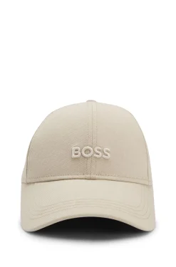 Cap aus Baumwoll-Twill mit tonaler Logo-Stickerei
