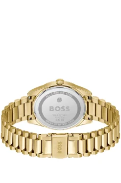 Cheswick goldfarbene Uhr mit geriffelter Lünette