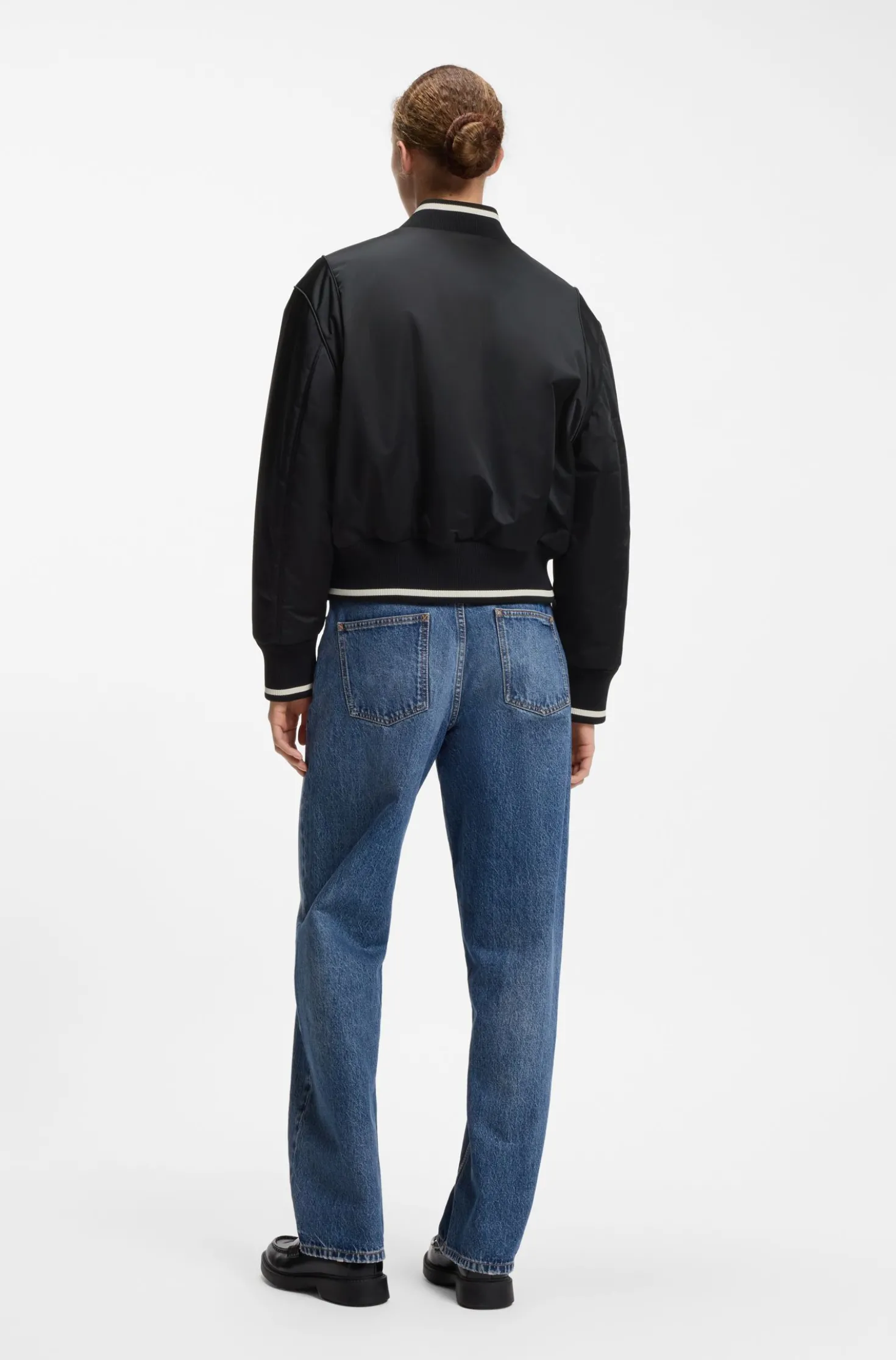 College-Blouson aus Satin mit komfortabler Wattierung
