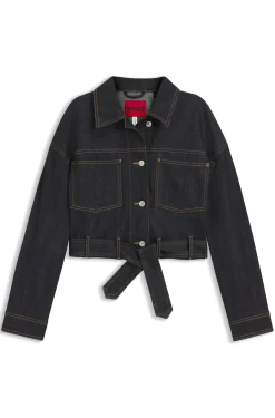 Cropped-Jacke aus japanischem Selvedge-Denim