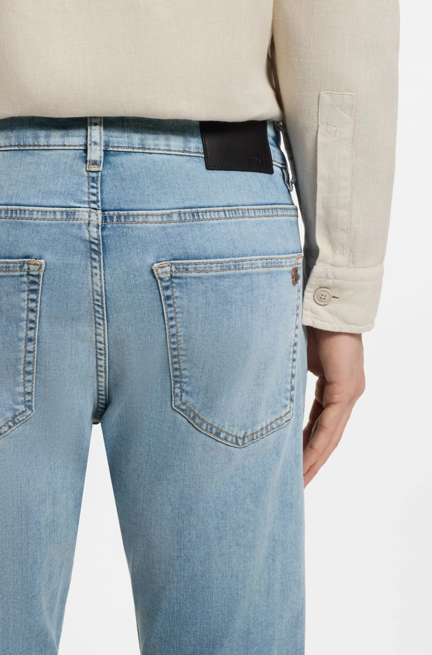 Delaware Slim-Fit Jeans aus blauem Soft-Motion-Denim