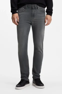 Delaware Slim-Fit Jeans aus grauem Stretch-Denim