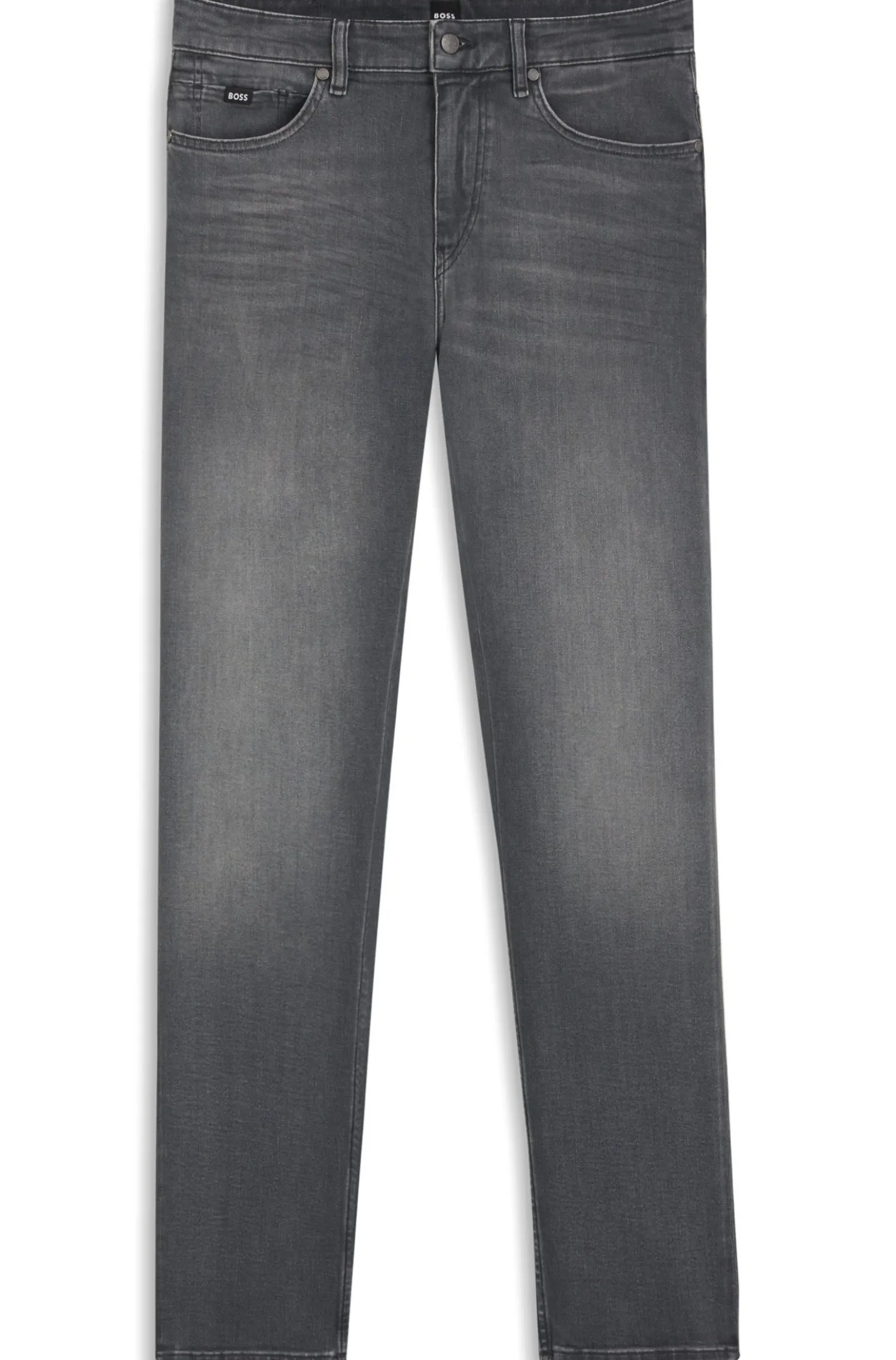 Delaware Slim-Fit Jeans aus grauem Stretch-Denim