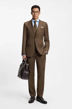 Derbys aus Leder mit Brogue-Details