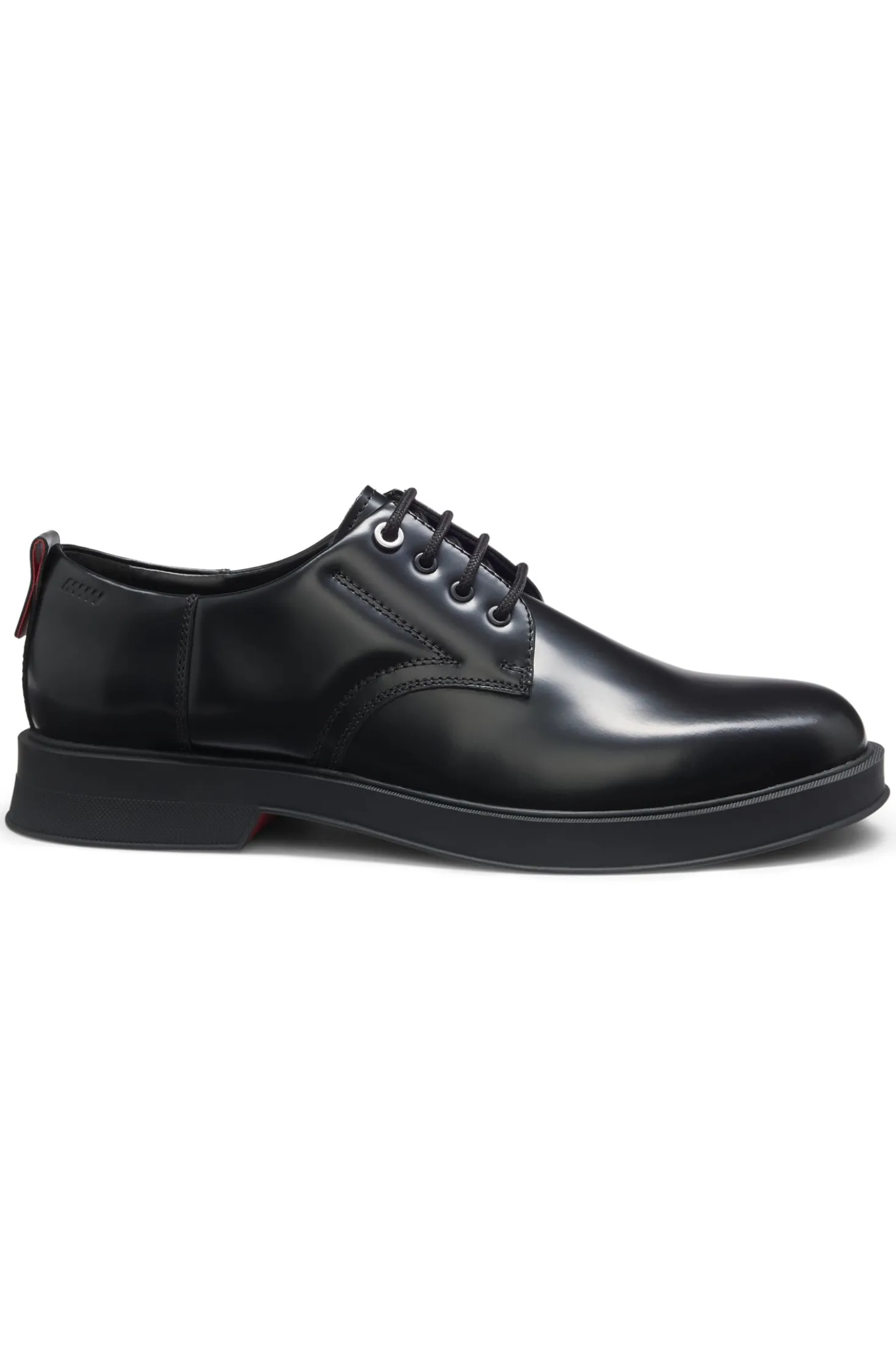 Derbys aus Leder mit Gummisohlen