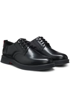 Derbys aus Leder mit Gummisohlen