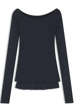 Doppellagiges Jersey-Top aus dünnem Jersey